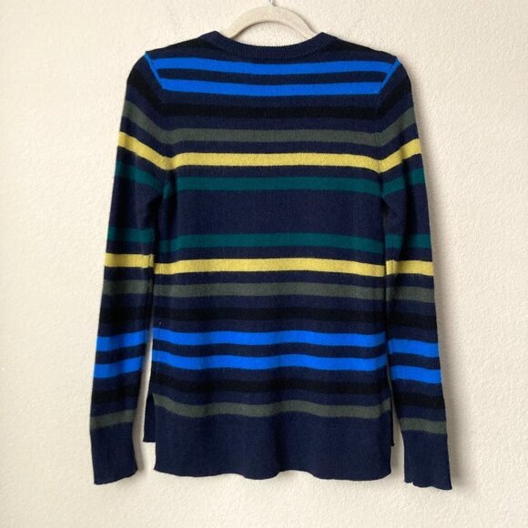 Halogen 100% Cashmere Striped Essential Sweater - Picture 5 of 8
